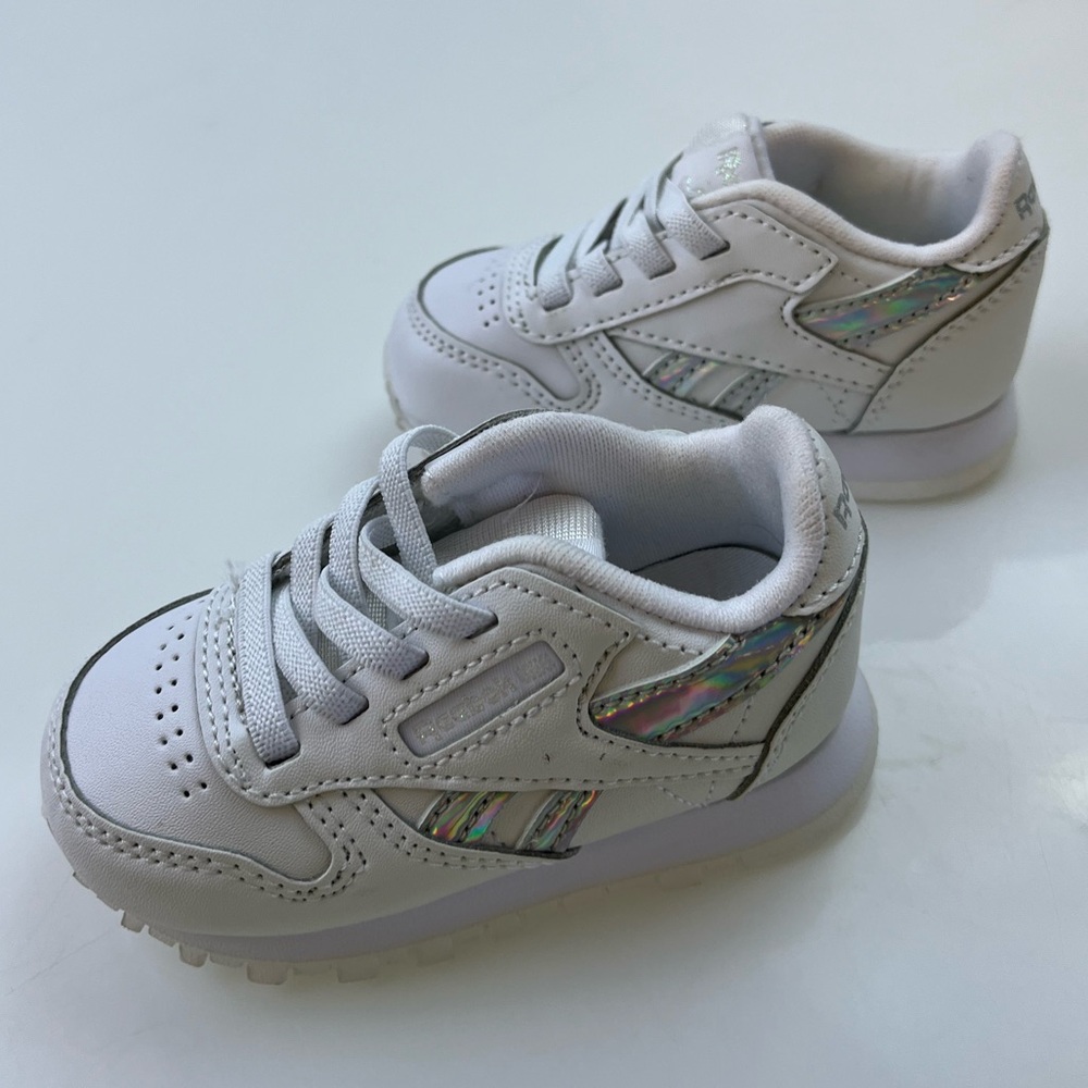 Reebok White Kids Heritage Sneakers N248-30 - Picture 4 of 8